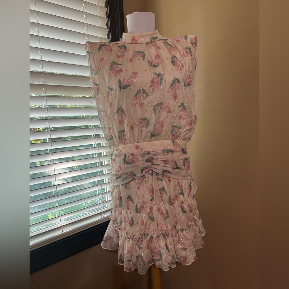 TCEC Floral Mini Dress - Pink and Cream